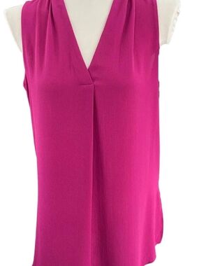 mittoshop Sleeveless V-Neck Camisole in Fuchsia Pink